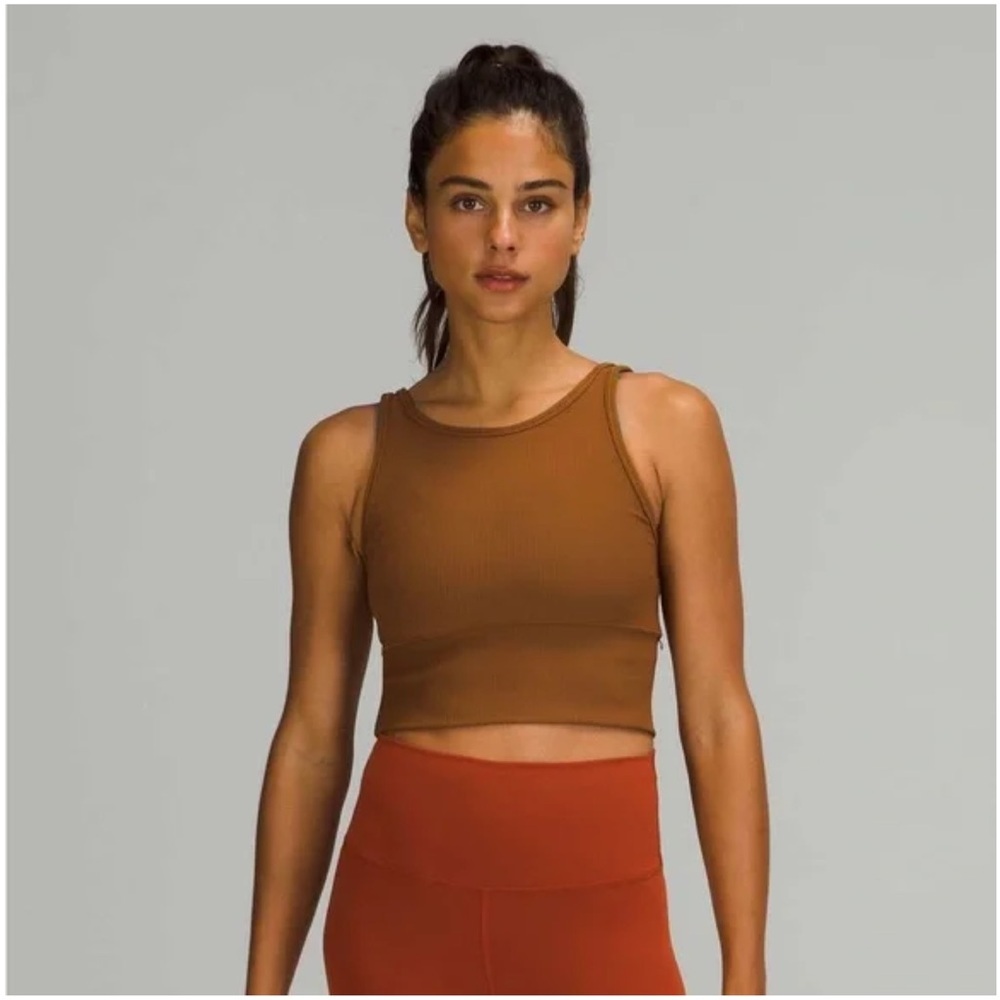 lululemon power pivot tank Copper Brown